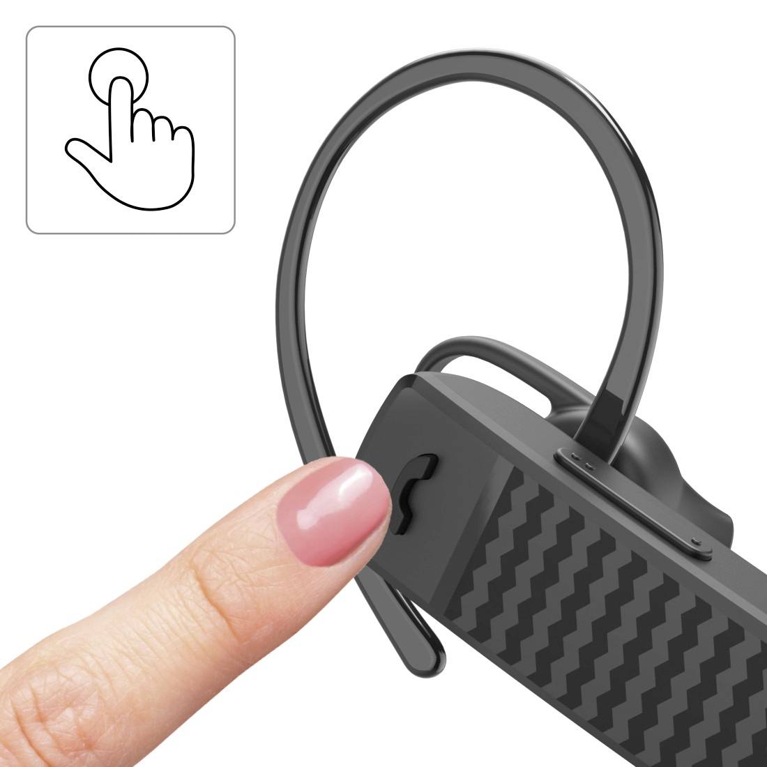 Hama MyVoice1500 On Ear Headset Bluetooth® Mono Schwarz Headset, Ohrbügel, Lautstärkeregelung Telefon