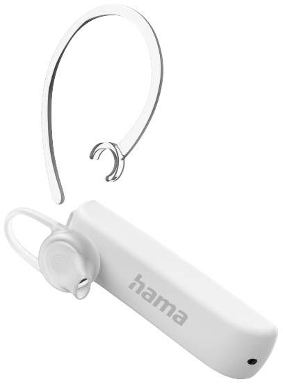 Hama MyVoice1500 On Ear Headset Bluetooth® Mono Weiß Headset, Ohrbügel, Lautstärkeregelung Telefon