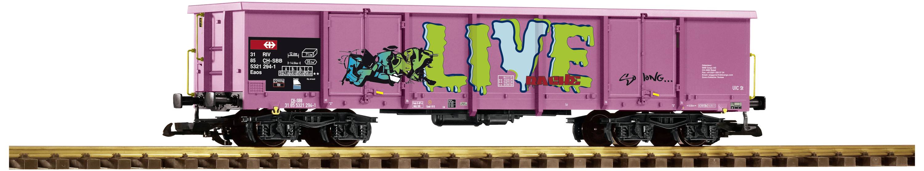 Piko G 37013G Offener Güterwagen Eaos pink der SBB