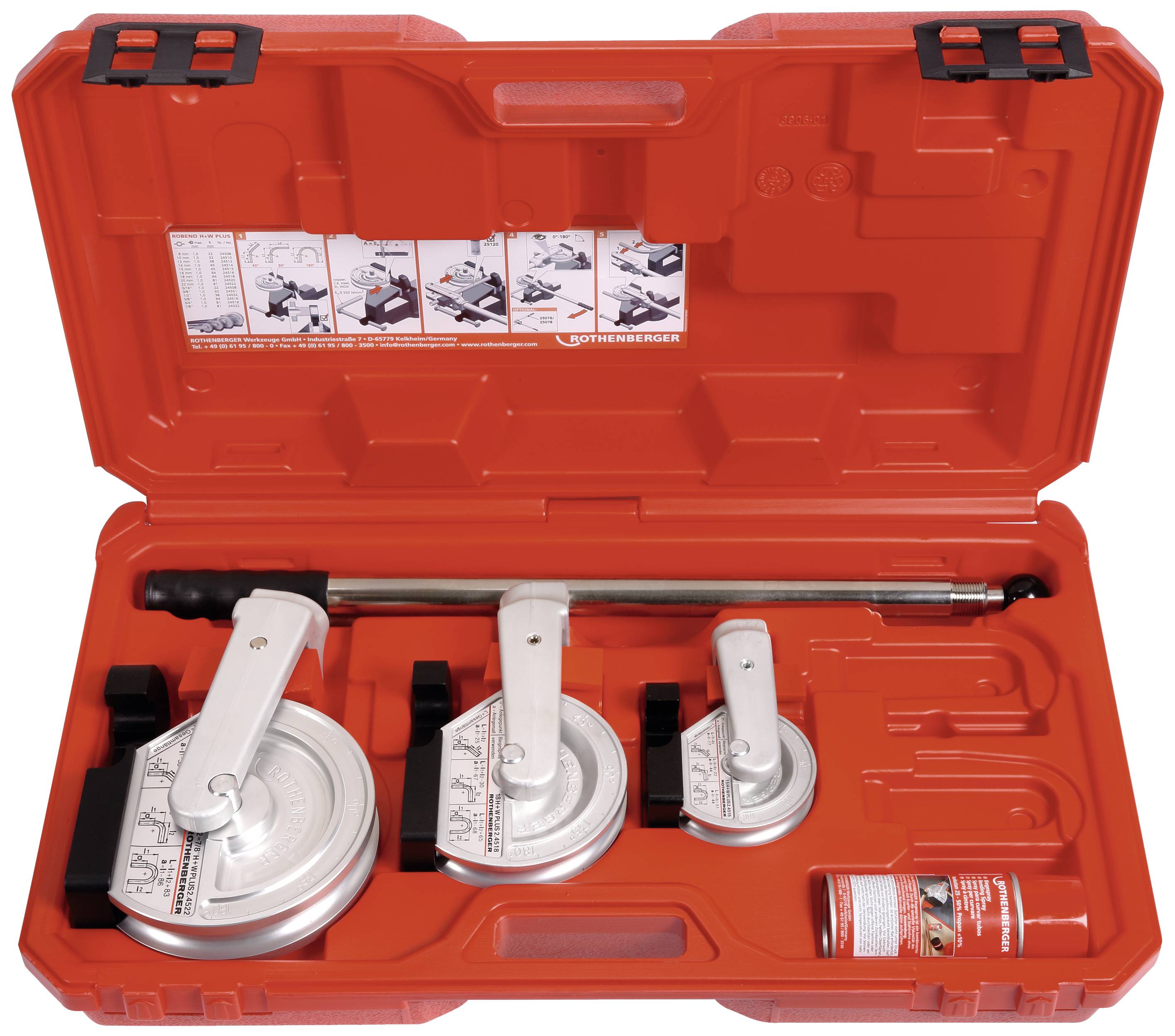 Rothenberger Rohrbiegegerät ROBEND H+W Plus Set, 15-18-22mm 24505