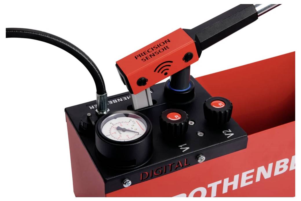 Prüfpumpe RP 50 dig.0-30bar R 1/2 Zoll Saugvolumen p.Hub ca.45ml ROTHENBERGER