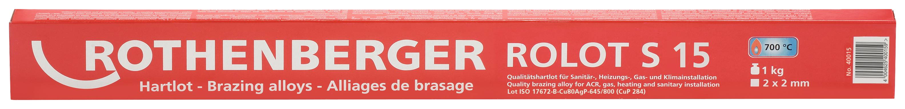 Rothenberger 40015 Lötzinn Stange 1kg 2mm