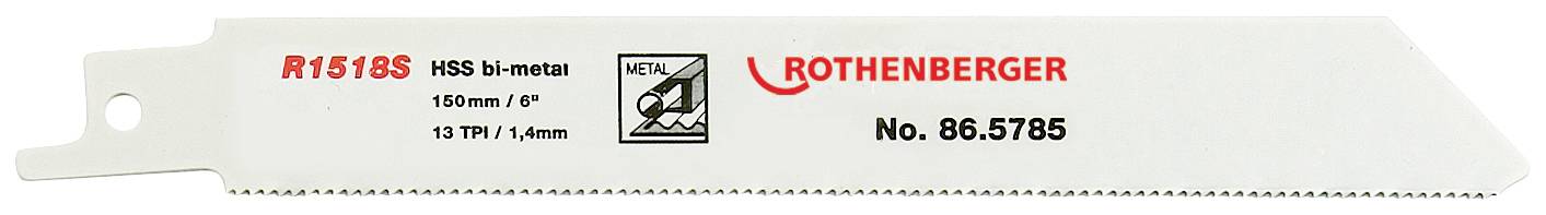 Rothenberger 865785 Universal-Sägeblatt, 150x20x0,9,5er Pack Sägeblatt-Länge 150mm 5St.