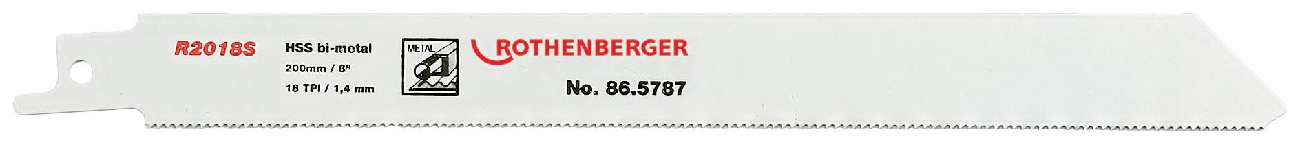 Rothenberger 865787 Universal-Sägeblatt, 200x20x0,9,5er Pack Sägeblatt-Länge 200mm 5St.