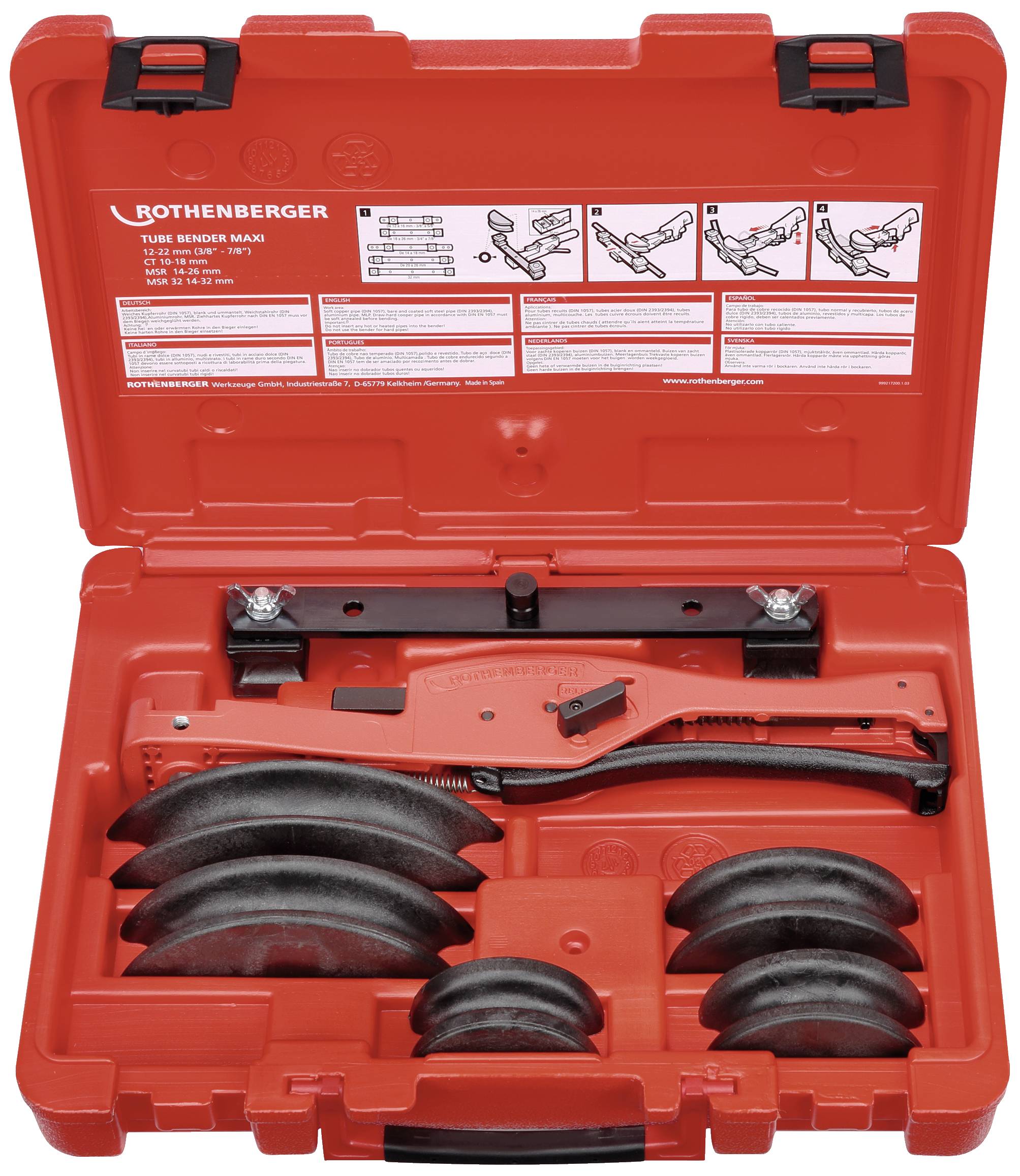 Rothenberger TB MAXI-Set, 12-14-16-18-22mm 023021X