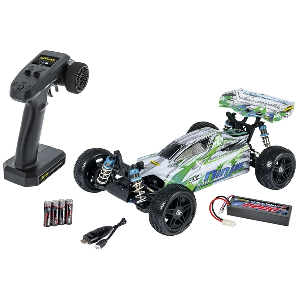 Carson Modellsport 1:10 Ninja-Pro sport X10 2.4G 100% RTR 1:10 RC Modellauto Elektro Buggy Allradantrieb (4WD) 100% RtR 2,4GHz Carson Modellsport 1:10 Ninja-Pro sport X10 2.4G 100% RTR 1:10 RC Modellauto Elektro Buggy Allradantrieb (4WD) 100% RtR 2,4GHz