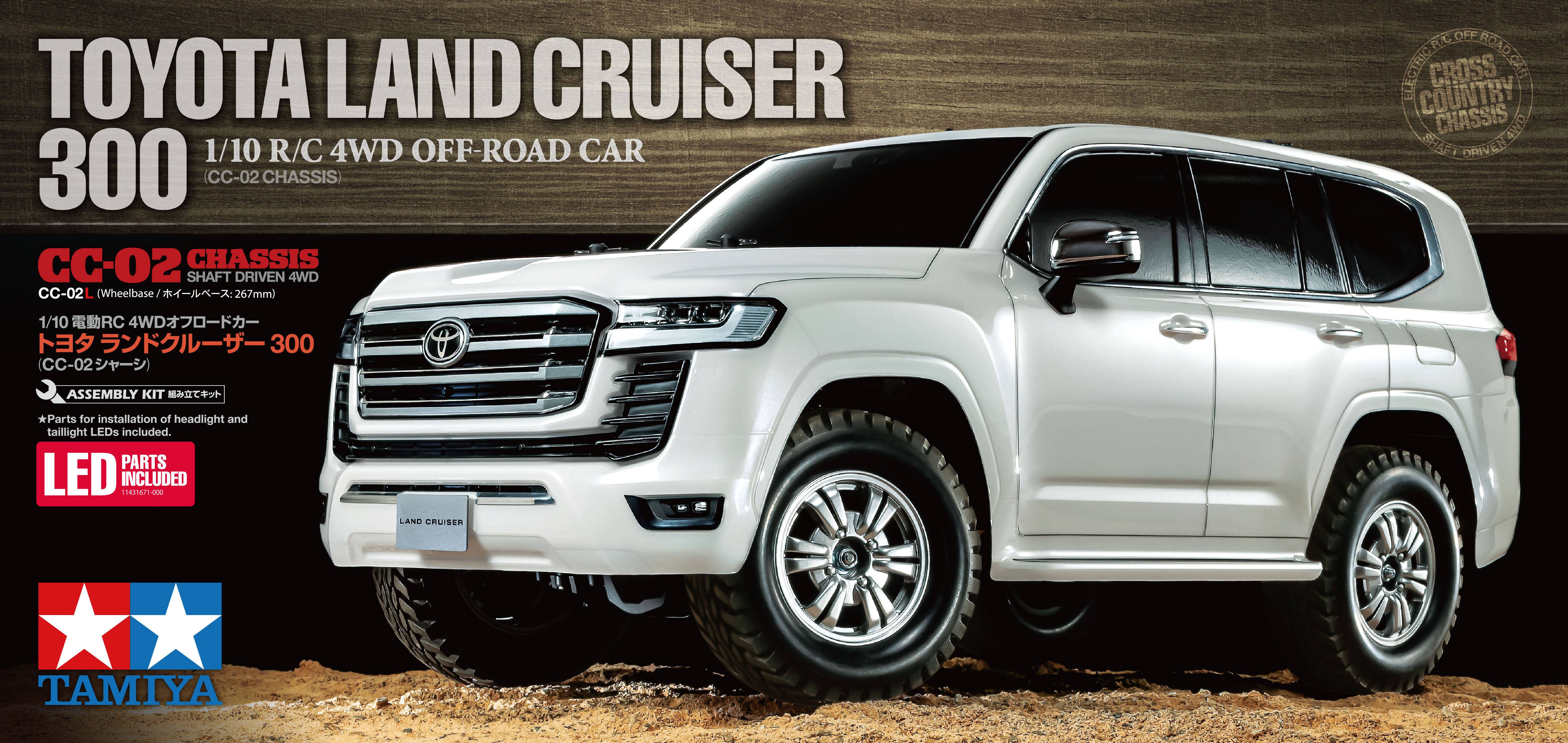 Tamiya 1:10 RC Toyota Land Cruiser 300 (CC-02) 1:10 RC Einsteiger Modellauto Elektro Allradantrieb (4WD) Bausatz