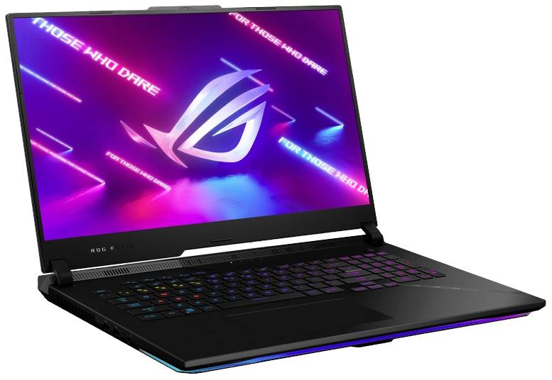 Asus Gaming Notebook ROG Strix SCAR 17 43.9 cm (17.3 Zoll) WQHD AMD Ryzen 9 7945HX 32 GB RAM 2 TB SSD Deutsch, QWERTZ Schwarz 90NR0DC4-M001K0