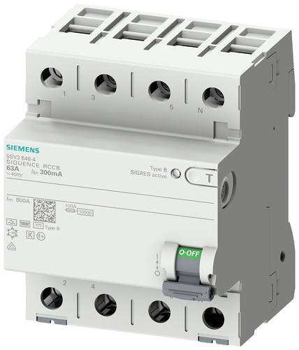 Siemens 5SV33444KK14 5SV3344-4KK14 Fehlerstrom-Schutzschalter B+ 4polig 40A 0.003A