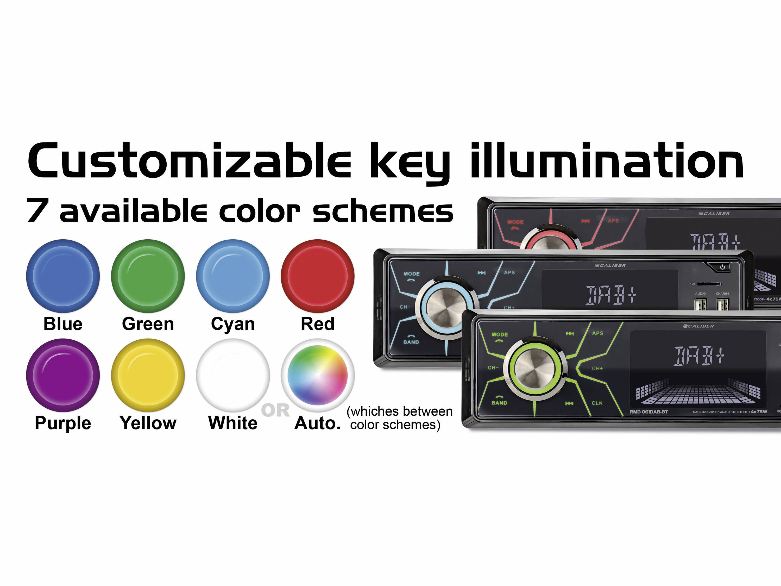 Caliber RMD061DAB-BT Autoradio DAB+ Tuner, Bluetooth®-Freisprecheinrichtung, inkl. Fernbedienung