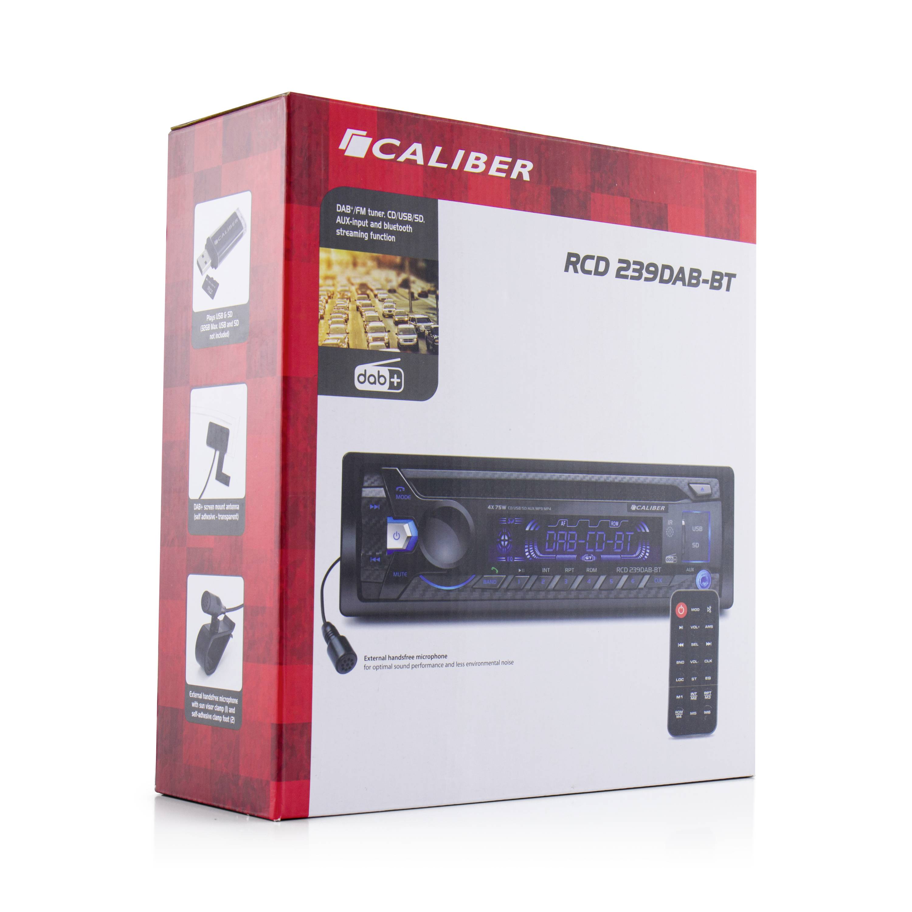 Caliber RCD239DAB-BT Autoradio DAB+ Tuner, Bluetooth®-Freisprecheinrichtung, inkl. Fernbedienung