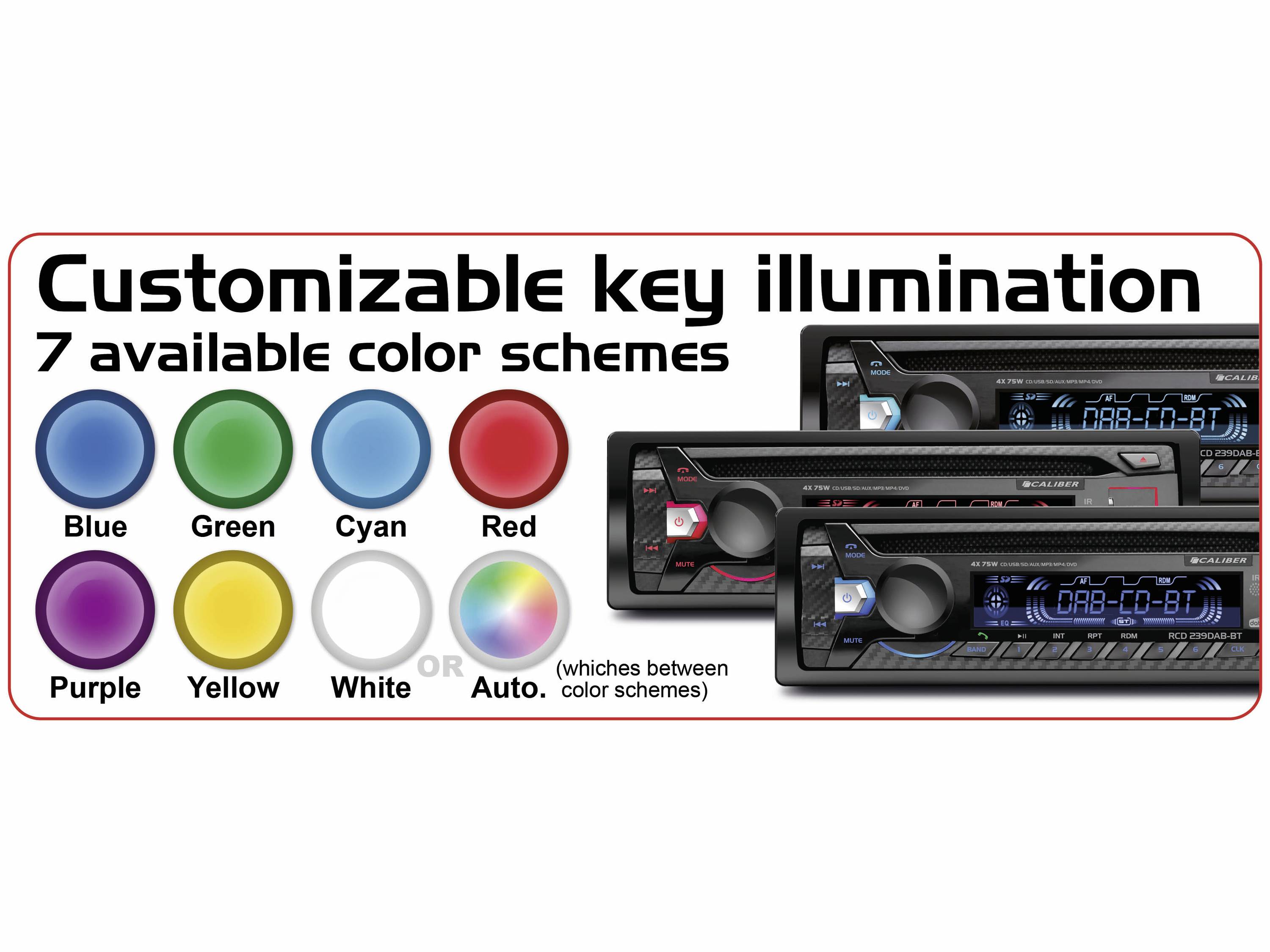 Caliber RCD239DAB-BT Autoradio DAB+ Tuner, Bluetooth®-Freisprecheinrichtung, inkl. Fernbedienung