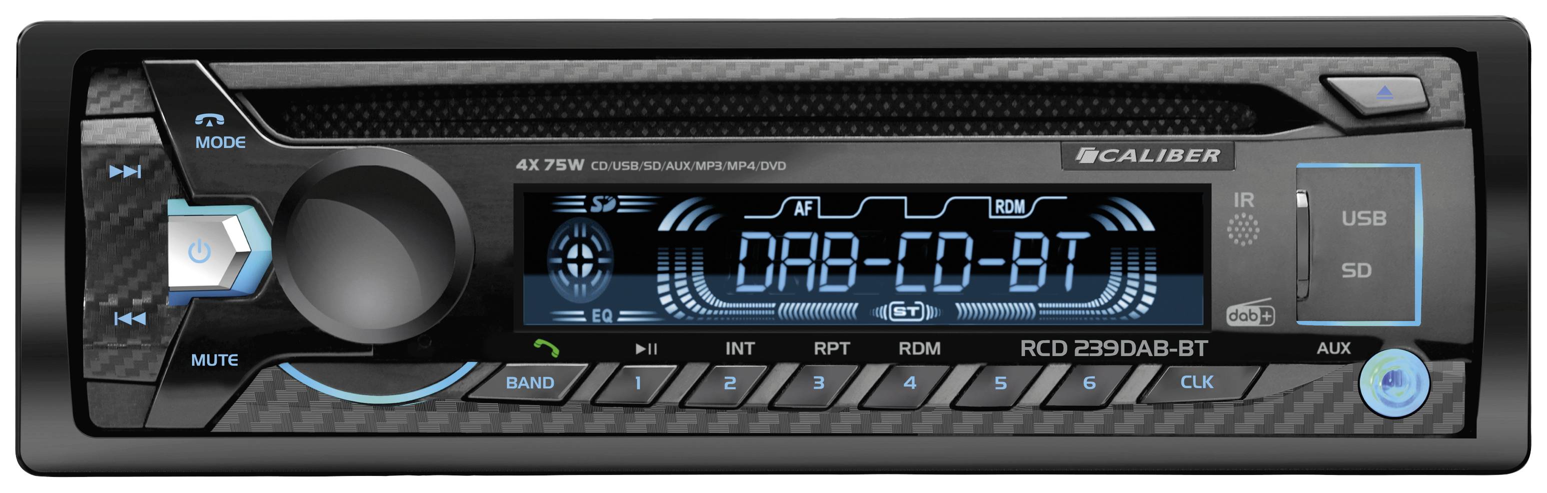 Caliber RCD239DAB-BT Autoradio DAB+ Tuner, Bluetooth®-Freisprecheinrichtung, inkl. Fernbedienung