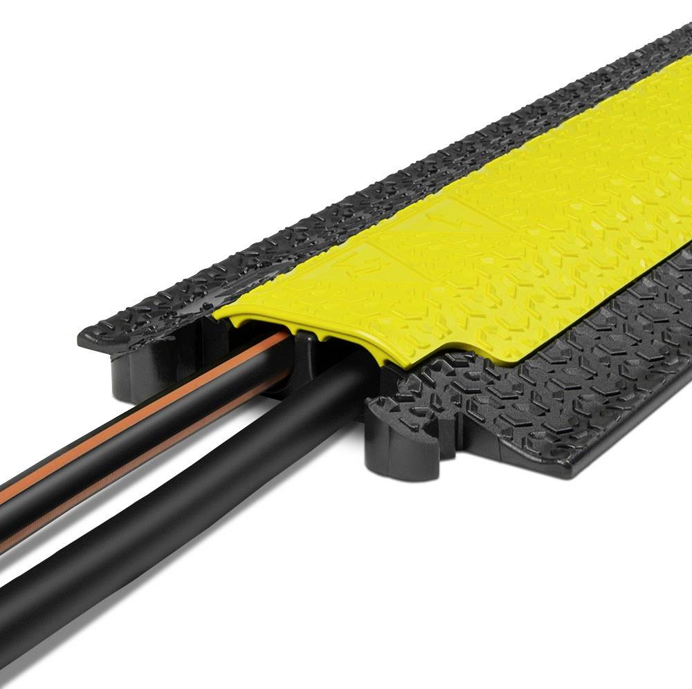 DEFENDER by Adam Hall Kabelbrücke 86100 Polyurethan Schwarz/Gelb Anzahl Kanäle: 2 1005mm Inhalt: 1St.