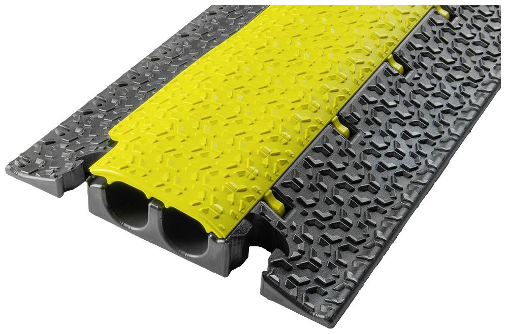 DEFENDER by Adam Hall Kabelbrücke 86100 Polyurethan Schwarz/Gelb Anzahl Kanäle: 2 1005mm Inhalt: 1St.