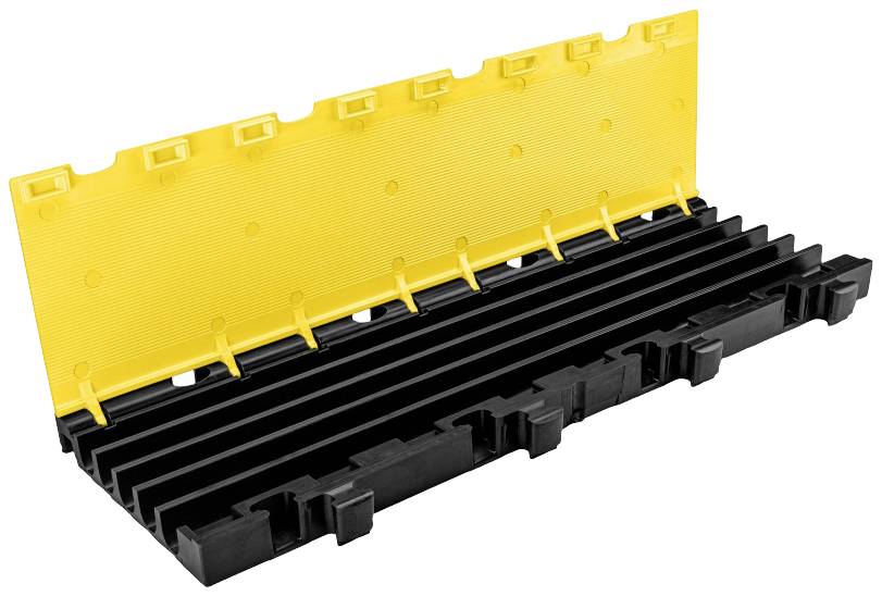 DEFENDER by Adam Hall Kabelbrücke-Mittelteil 869300 Polyurethan Schwarz/Gelb Anzahl Kanäle: 5 1000mm Inhalt: 1St.