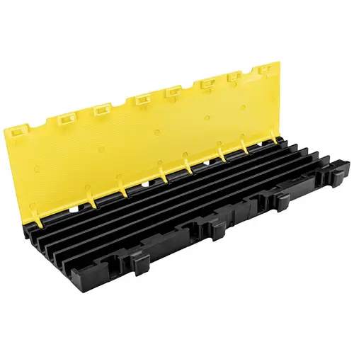 DEFENDER by Adam Hall Kabelbrücke-Mittelteil 869300 Polyurethan Schwarz/Gelb Anzahl Kanäle: 5 1000mm Inhalt: 1St. DEFENDER by Adam Hall Kabelbrücke-Mittelteil 869300 Polyurethan Schwarz/Gelb Anzahl Kanäle: 5 1000mm Inhalt: 1St.