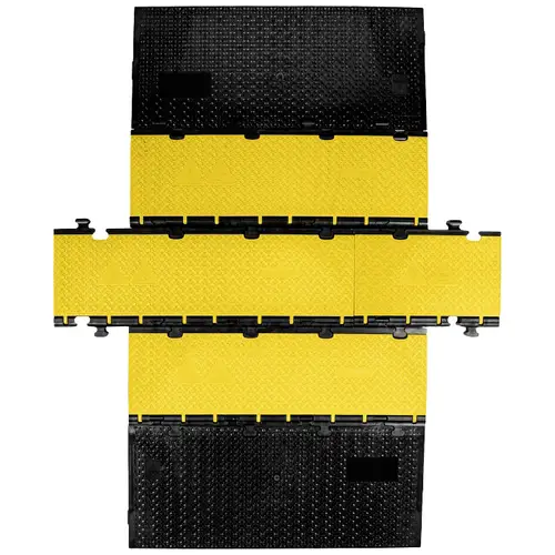 DEFENDER by Adam Hall Kabelbrücke-Mittelteil 869300 Polyurethan Schwarz/Gelb Anzahl Kanäle: 5 1000mm Inhalt: 1St. DEFENDER by Adam Hall Kabelbrücke-Mittelteil 869300 Polyurethan Schwarz/Gelb Anzahl Kanäle: 5 1000mm Inhalt: 1St.