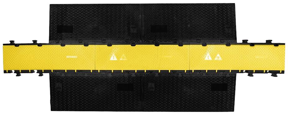 DEFENDER by Adam Hall Kabelbrücke-Mittelteil 869300 Polyurethan Schwarz/Gelb Anzahl Kanäle: 5 1000mm Inhalt: 1St.