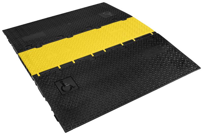 DEFENDER by Adam Hall Kabelbrücke-Mittelteil 869300 Polyurethan Schwarz/Gelb Anzahl Kanäle: 5 1000mm Inhalt: 1St.