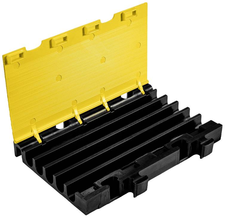 DEFENDER by Adam Hall Kabelbrücke-Mittelteil 869350 Polyurethan Schwarz/Gelb Anzahl Kanäle: 5 475mm Inhalt: 1St.