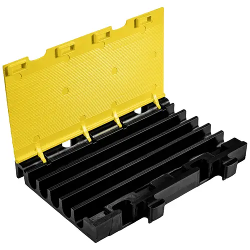 DEFENDER by Adam Hall Kabelbrücke-Mittelteil 869350 Polyurethan Schwarz/Gelb Anzahl Kanäle: 5 475mm Inhalt: 1St. DEFENDER by Adam Hall Kabelbrücke-Mittelteil 869350 Polyurethan Schwarz/Gelb Anzahl Kanäle: 5 475mm Inhalt: 1St.