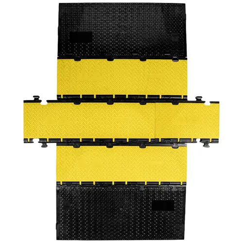 DEFENDER by Adam Hall Kabelbrücke-Mittelteil 869350 Polyurethan Schwarz/Gelb Anzahl Kanäle: 5 475mm Inhalt: 1St. DEFENDER by Adam Hall Kabelbrücke-Mittelteil 869350 Polyurethan Schwarz/Gelb Anzahl Kanäle: 5 475mm Inhalt: 1St.