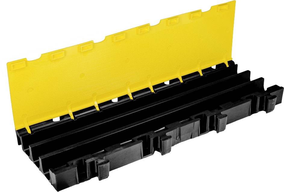 DEFENDER by Adam Hall Kabelbrücke-Mittelteil 869002 Polyurethan Schwarz/Gelb Anzahl Kanäle: 3 1000mm Inhalt: 1St.
