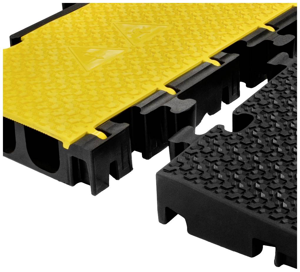 DEFENDER by Adam Hall Kabelbrücke-Mittelteil 869002 Polyurethan Schwarz/Gelb Anzahl Kanäle: 3 1000mm Inhalt: 1St.