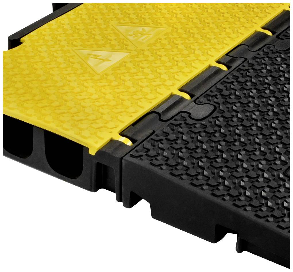 DEFENDER by Adam Hall Kabelbrücke-Mittelteil 869002 Polyurethan Schwarz/Gelb Anzahl Kanäle: 3 1000mm Inhalt: 1St.