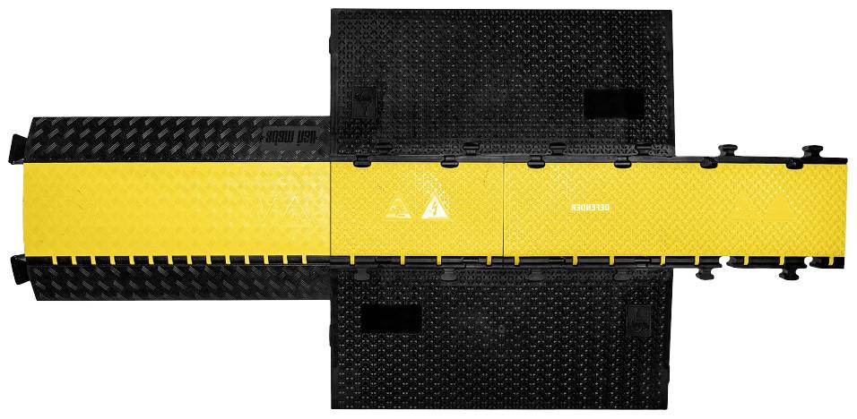 DEFENDER by Adam Hall Kabelbrücke-Mittelteil 869002 Polyurethan Schwarz/Gelb Anzahl Kanäle: 3 1000mm Inhalt: 1St.