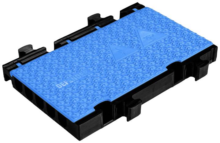 DEFENDER by Adam Hall Kabelbrücke-Mittelteil 869350BLU Polyurethan Schwarz/Blau Anzahl Kanäle: 5 500mm Inhalt: 1St.