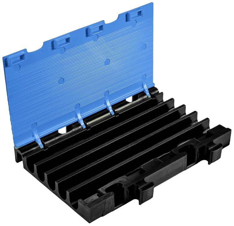 DEFENDER by Adam Hall Kabelbrücke-Mittelteil 869350BLU Polyurethan Schwarz/Blau Anzahl Kanäle: 5 500mm Inhalt: 1St.