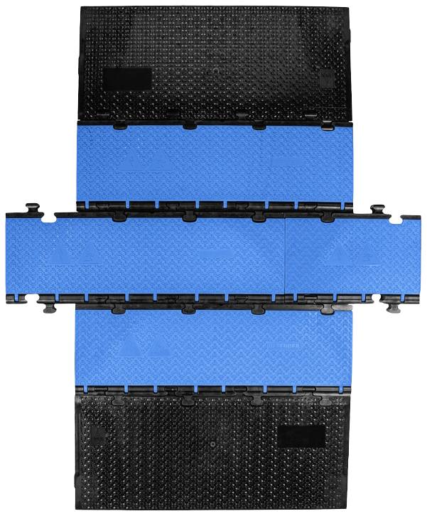 DEFENDER by Adam Hall Kabelbrücke-Mittelteil 869350BLU Polyurethan Schwarz/Blau Anzahl Kanäle: 5 500mm Inhalt: 1St.