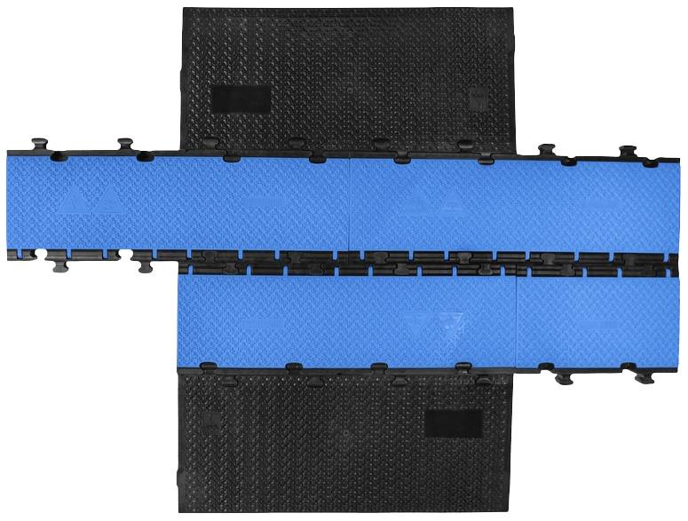 DEFENDER by Adam Hall Kabelbrücke-Mittelteil 869350BLU Polyurethan Schwarz/Blau Anzahl Kanäle: 5 500mm Inhalt: 1St.