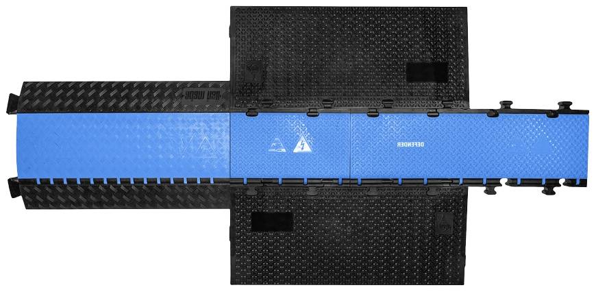 DEFENDER by Adam Hall Kabelbrücke-Mittelteil 869350BLU Polyurethan Schwarz/Blau Anzahl Kanäle: 5 500mm Inhalt: 1St.