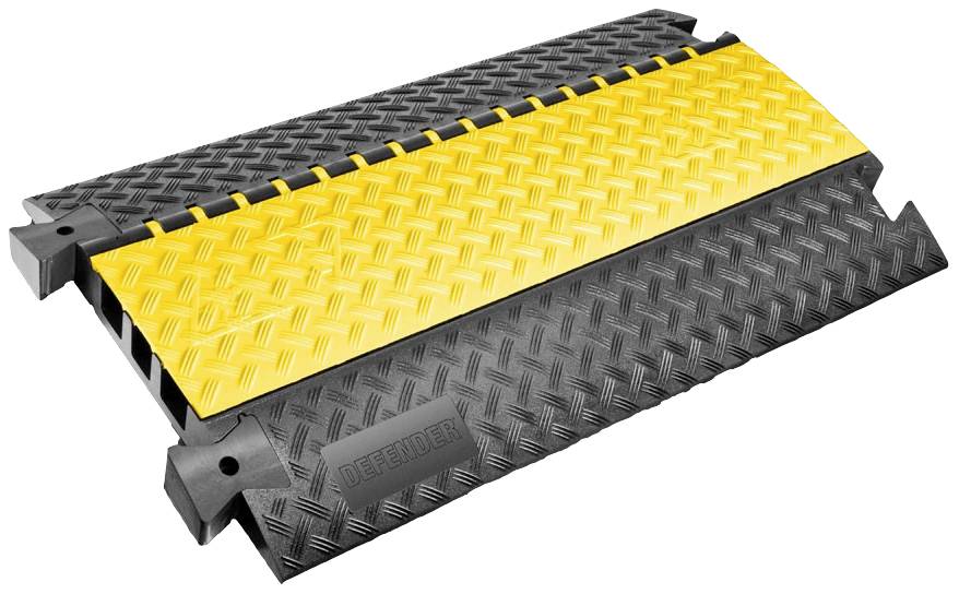 DEFENDER by Adam Hall Kabelbrücke 85002LUX Polyurethan Schwarz/Gelb Anzahl Kanäle: 3 1000mm Inhalt: 1St.