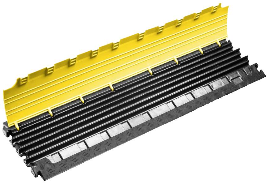 DEFENDER by Adam Hall Kabelbrücke 85150LUX Polyurethan Schwarz/Gelb Anzahl Kanäle: 6 1010mm Inhalt: 1St.