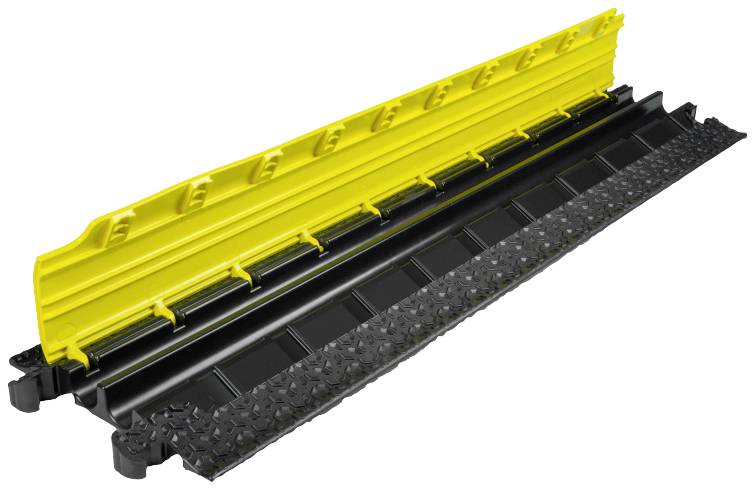 DEFENDER by Adam Hall Kabelbrücke 86100LUX Polyurethan Schwarz/Gelb Anzahl Kanäle: 2 1005mm Inhalt: 1St.