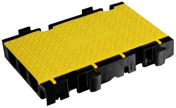 DEFENDER by Adam Hall Kabelbrücke-Mittelteil 86900250 Polyurethan Schwarz/Gelb Anzahl Kanäle: 3 500mm Inhalt: 1St.