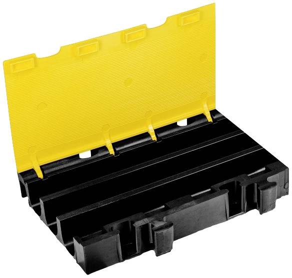 DEFENDER by Adam Hall Kabelbrücke-Mittelteil 86900250 Polyurethan Schwarz/Gelb Anzahl Kanäle: 3 500mm Inhalt: 1St.