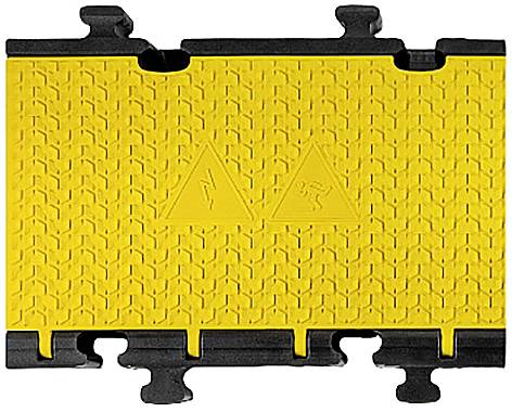 DEFENDER by Adam Hall Kabelbrücke-Mittelteil 86900250 Polyurethan Schwarz/Gelb Anzahl Kanäle: 3 500mm Inhalt: 1St.