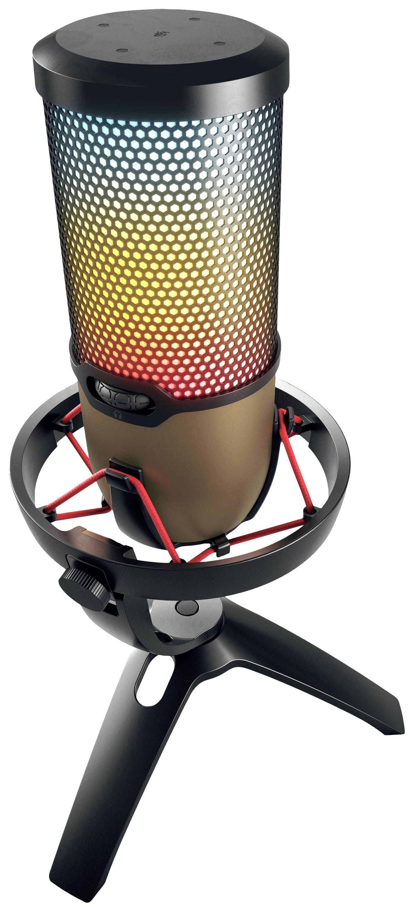 CHERRY UM 9.0 Pro RGB Stand USB-Mikrofon Übertragungsart (Details):USB Standfuß USB-A (USB 2.0), Kopfhörer-Buchse USB