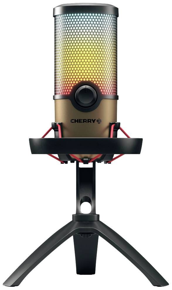 CHERRY UM 9.0 Pro RGB Stand USB-Mikrofon Übertragungsart (Details):USB Standfuß USB 2.0, Kopfhörer-Buchse USB