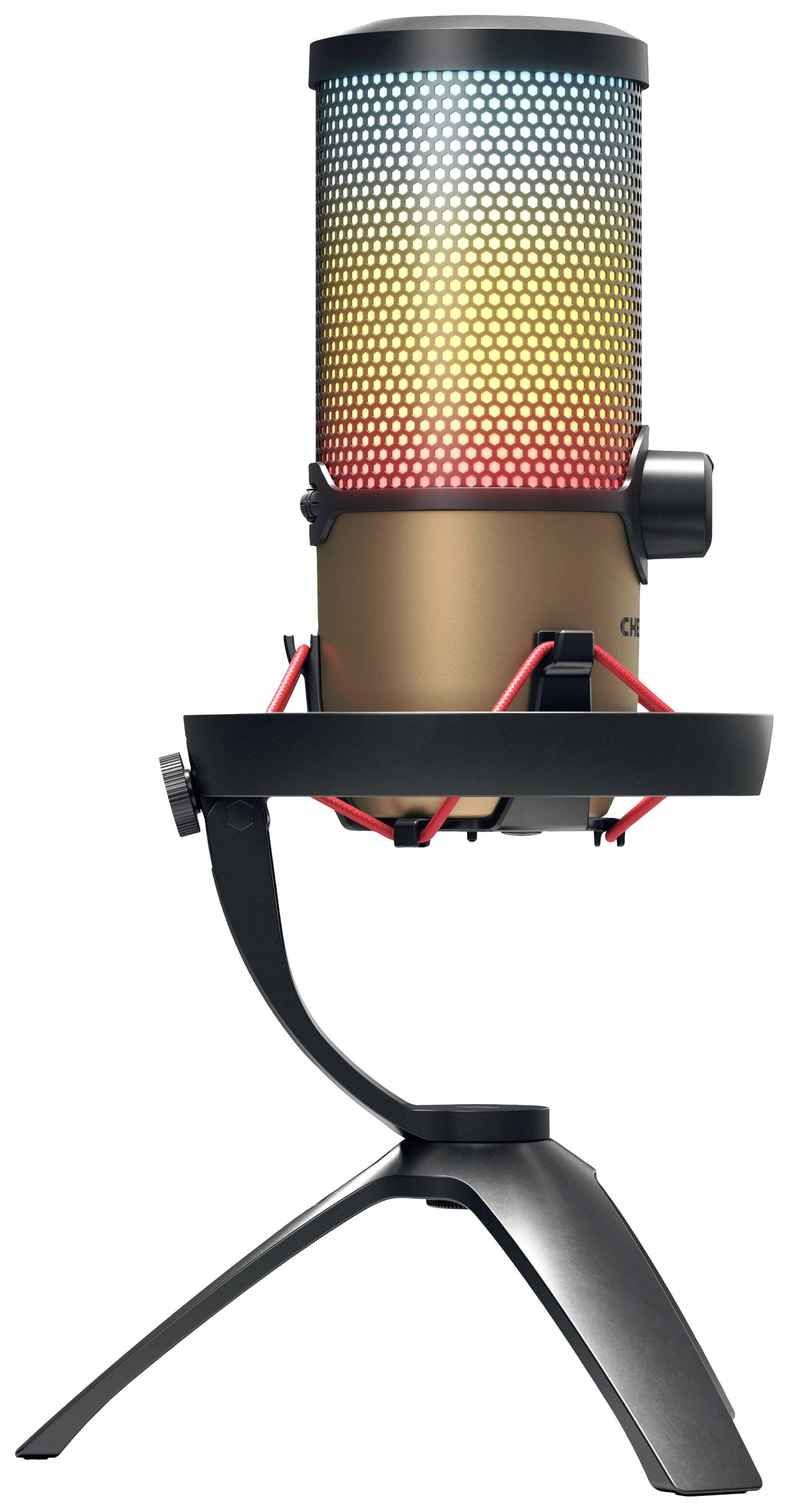 CHERRY UM 9.0 Pro RGB Stand USB-Mikrofon Übertragungsart (Details):USB Standfuß USB-A (USB 2.0), Kopfhörer-Buchse USB