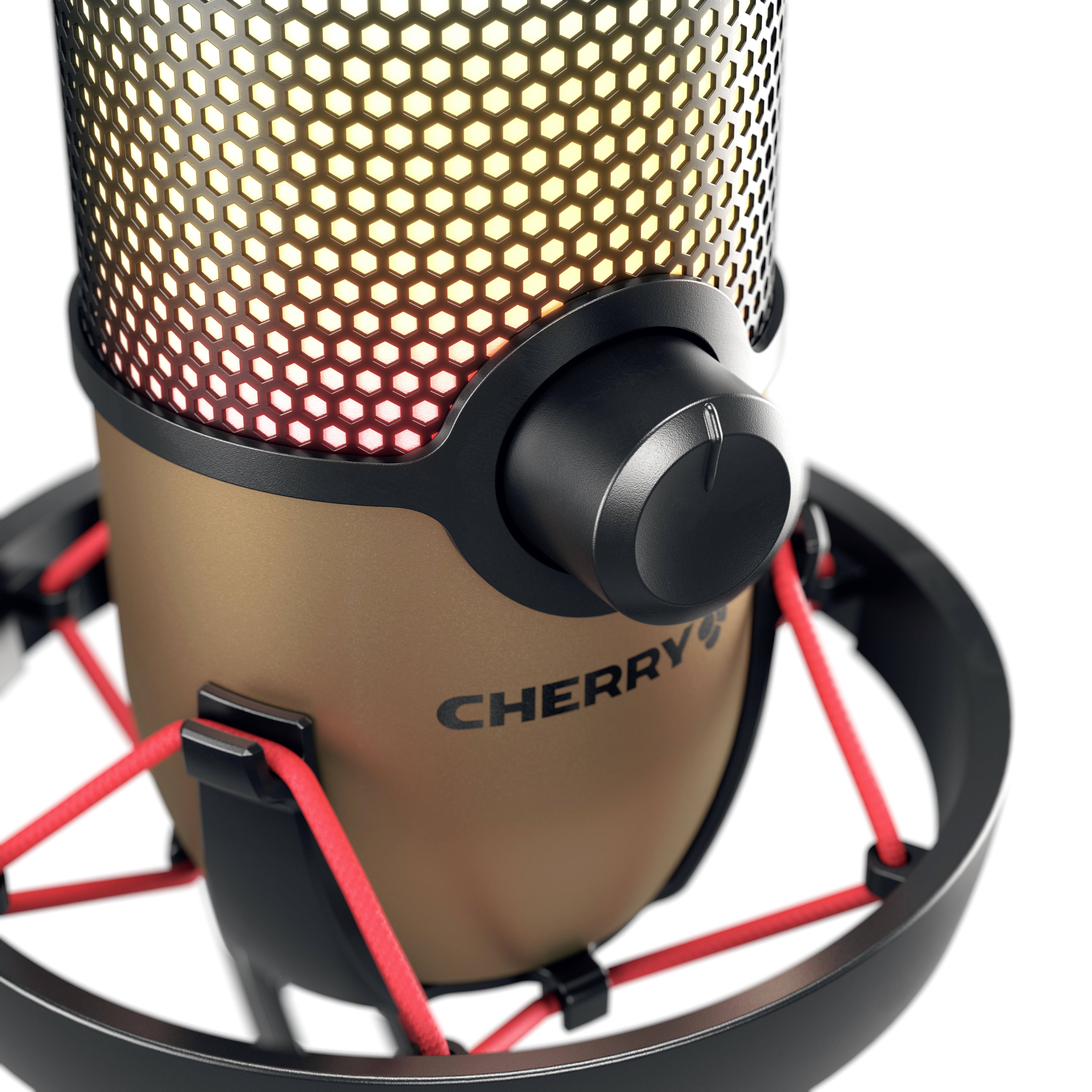 CHERRY UM 9.0 Pro RGB Stand USB-Mikrofon Übertragungsart (Details):USB Standfuß USB 2.0, Kopfhörer-Buchse USB