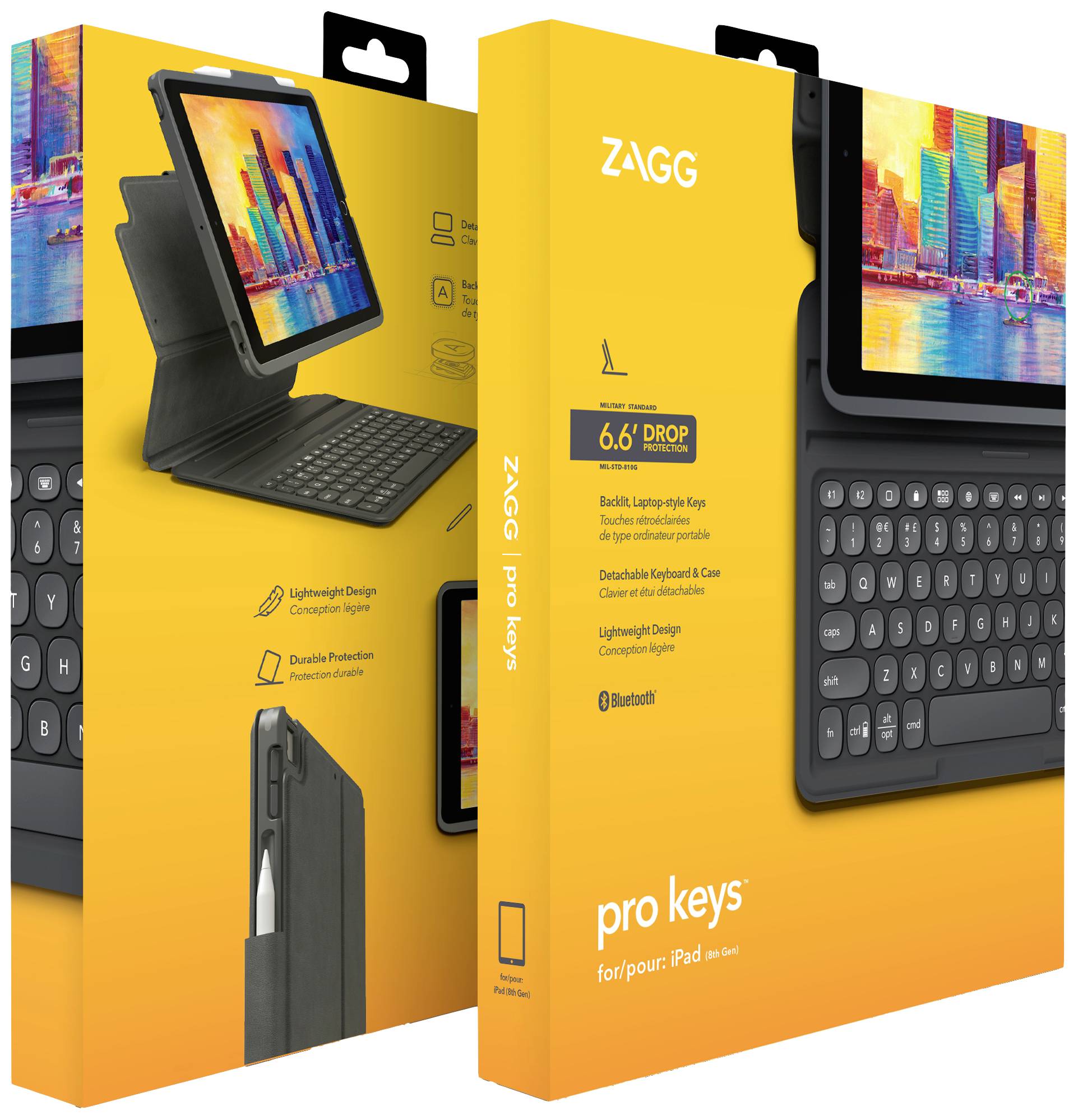 ZAGG ProKeys Tablet-Tastatur mit Hülle Passend für Marke (Tablet): Apple iPad 10.2 (2019), iPad 10.2 (2020)