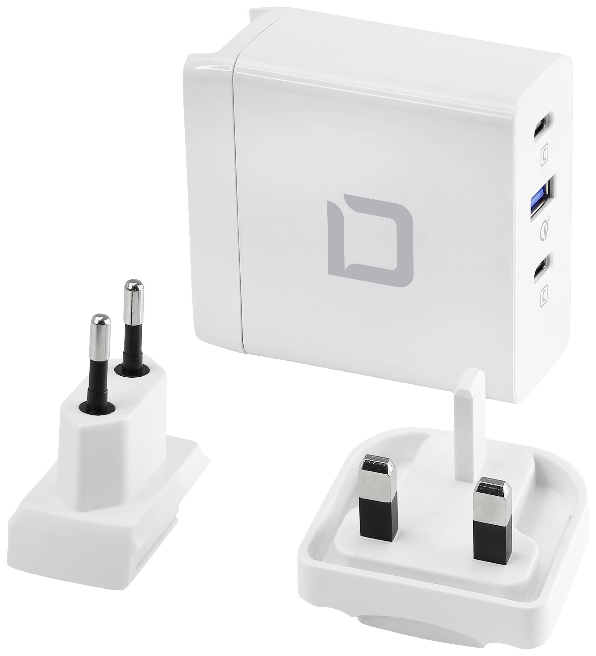 Dicota Travel Laptop GaN Charger Universal PRO Notebook-Netzteil 100 W 5 V, 9 V, 12 V, 15 V, 20 V 5 A mit UK-Adapter, USB Power Delivery (USB-PD)