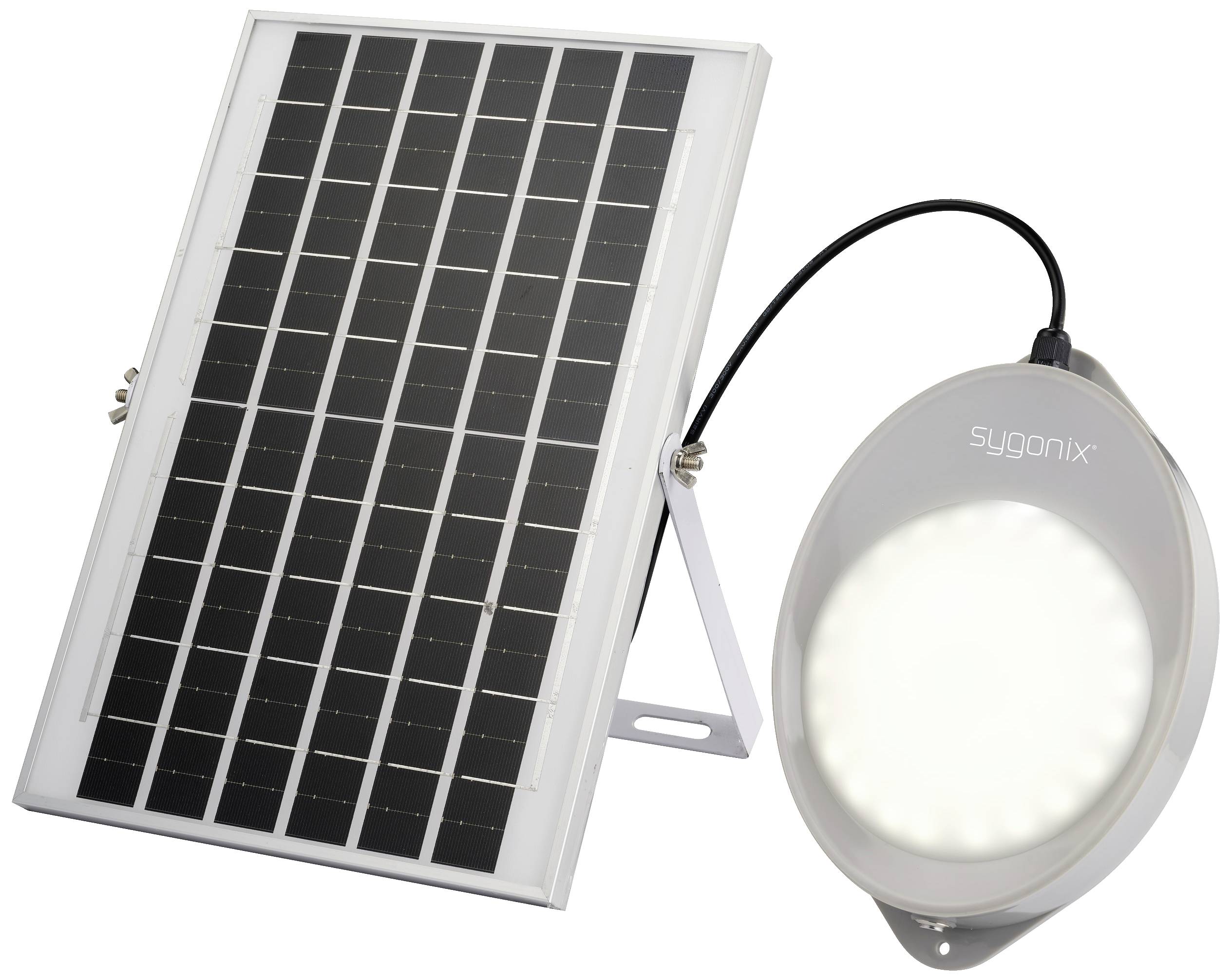 Sygonix SY-5596934 Solar-Außenwandleuchte mit Bewegungsmelder LED 10W Grau