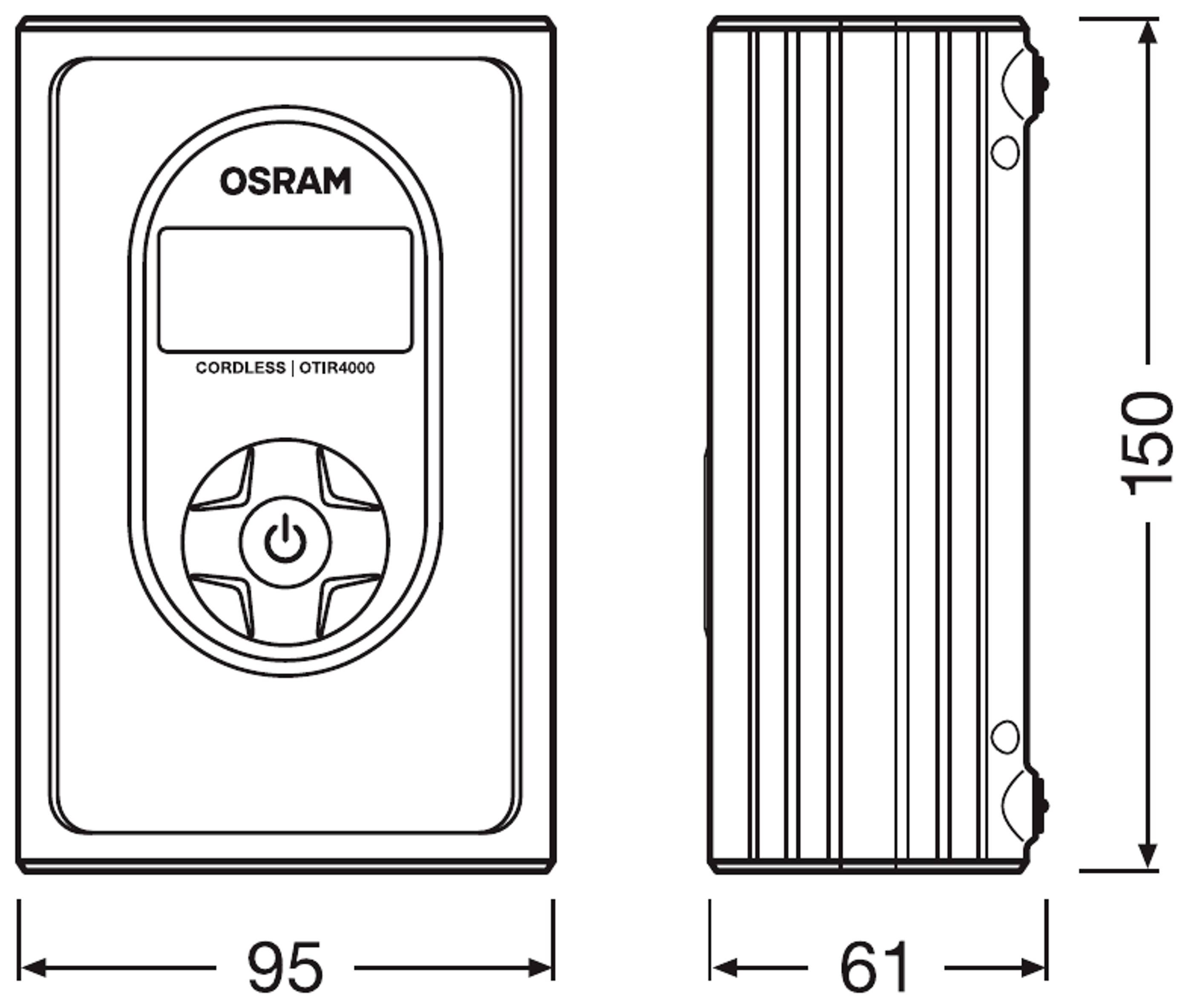 Osram Automotive OTIR4000 Kompressor TYREinflate 4000 8.3 bar Aufbewahrungs-Box/-Tasche, Automatische Abschaltung, mit